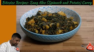 Saag Aloo Spinach and Potato Curry Restaurant Style PakistaniIndian Palak RecipeBitesize Recipes [upl. by Samul]