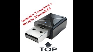 Adaptador Transmissor e Receptor Bluetooth 50  TOP [upl. by Vincents]