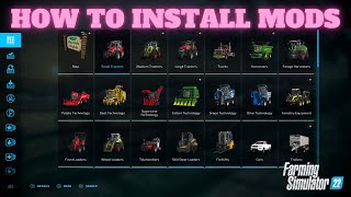 HOW TO INSTALL MODS in Farming Simulator 22  PS5  FS22 [upl. by Murdocca]