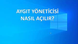 aygıt yöneticisi nasıl açılır windows 10 [upl. by Irpac372]