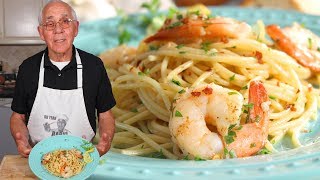 Spaghetti Shrimp Scampi Recipe [upl. by Petuu]