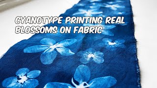 Cyanotype Printing Blossoms on Fabric [upl. by Berky728]