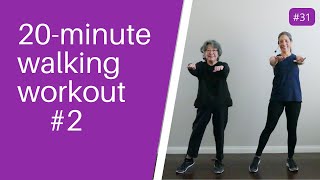 20 MINUTE WALKING WORKOUT 2  For Seniors Beginners [upl. by Ayaladnot558]