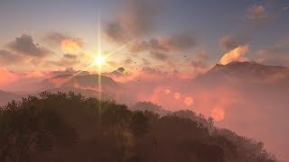 Beautiful Sunrise Animation Time Lapse with 3D Cloud movement [upl. by Tristis746]