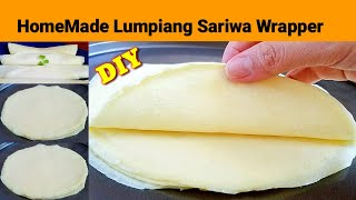 LUMPIANG SARIWA WRAPPER RECIPE  HOMEMADE FRESH LUMPIA WRAPPER  DIY Fresh Lumpia Wrapper [upl. by Frendel]