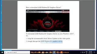 Download AMD Radeon R5 Graphics Driver on Windows 1087 [upl. by Janie]