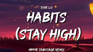 Tove Lo  Habits Stay High  Hippie Sabotage Remix Lyrics quotTiktok songquot [upl. by Anavas]