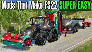 13 Mods that make FS22 SUPER EASY [upl. by Vinn]