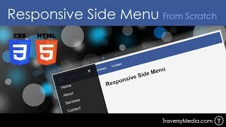 Responsive HTML amp CSS Side Menu From Scratch [upl. by Blithe253]