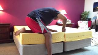 How to Cut a Memory Foam or Tempurpedic Bed in Half [upl. by Anahcar]