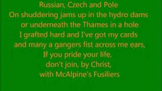 The Dubliners  McAlpines Fusiliers lyrics [upl. by Skeie589]