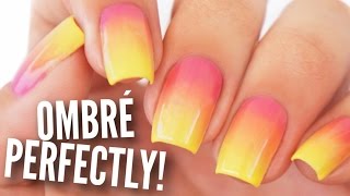 Ombre  Gradient Your Nails Perfectly [upl. by Eimaraj703]