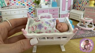 MINI REBORN NURSERY  SILICONE BABIES Emma and Ellie get New Cribs [upl. by Cammi]