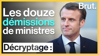 Les 12 démissions de ministres depuis lélection dEmmanuel Macron [upl. by Elatsyrk90]