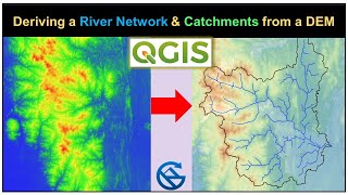 Deriving River Network amp Catchments from a DEM using QGIS [upl. by Adriaens283]