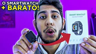 O Smartwatch Mais Barato 😯 SMARTWATCH D20 Y68 UNBOXING REVIEW  Conheça tudo sobre ele É bom [upl. by Adnyl]