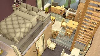 TINY LOFT APARTMENT 920 MEDINA STUDIOS 🌆 SIMS 4 SPEED BUILD STOP MOTION NO CC [upl. by Kulsrud555]