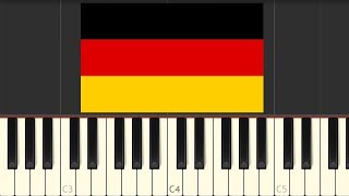 Deutschlandlied  German National Anthem Piano Tutorial Synthesia [upl. by Arracot]