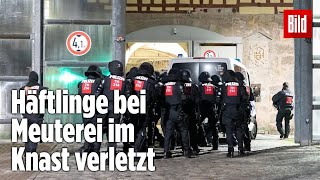 Gefängnismeuterei Polizei stürmt Knast in Thüringen  JVA Untermaßfeld [upl. by Blossom]