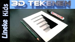 3D tekenen voor beginners KELDER TRAP [upl. by Laertnom301]