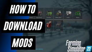 HOW TO DOWNLOAD MODS AND CROSSPLAY  Farming Simulator 22 [upl. by Hilel]